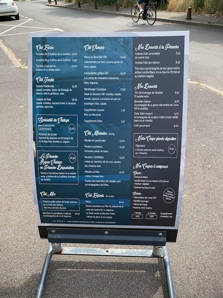 Restaurant le vintage port Bourgenay - Menu Image 4